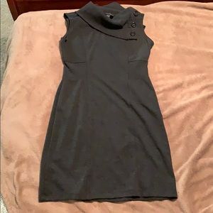 Sleeveless cowl neck jersey sweater dress